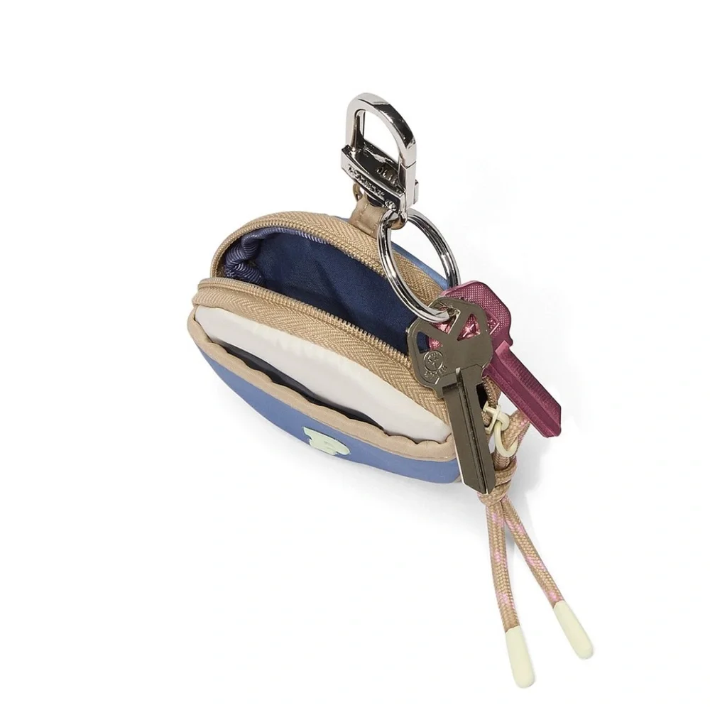 VS PINK NYLON ZIP POUCH KEYCHAIN CHARM